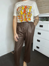 Load image into Gallery viewer, Brown Pleather Pants
