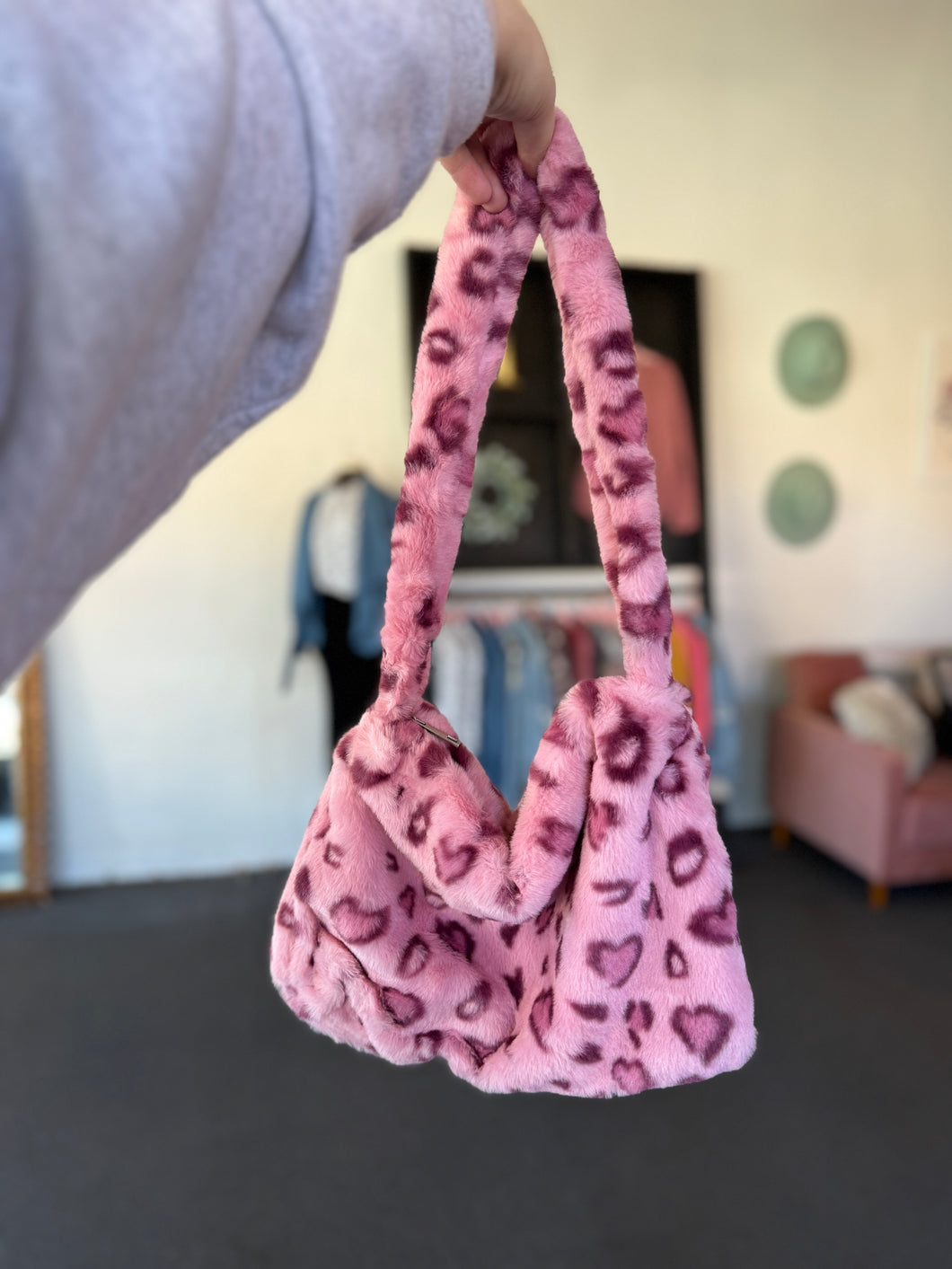 Pink Fuzzy Bag