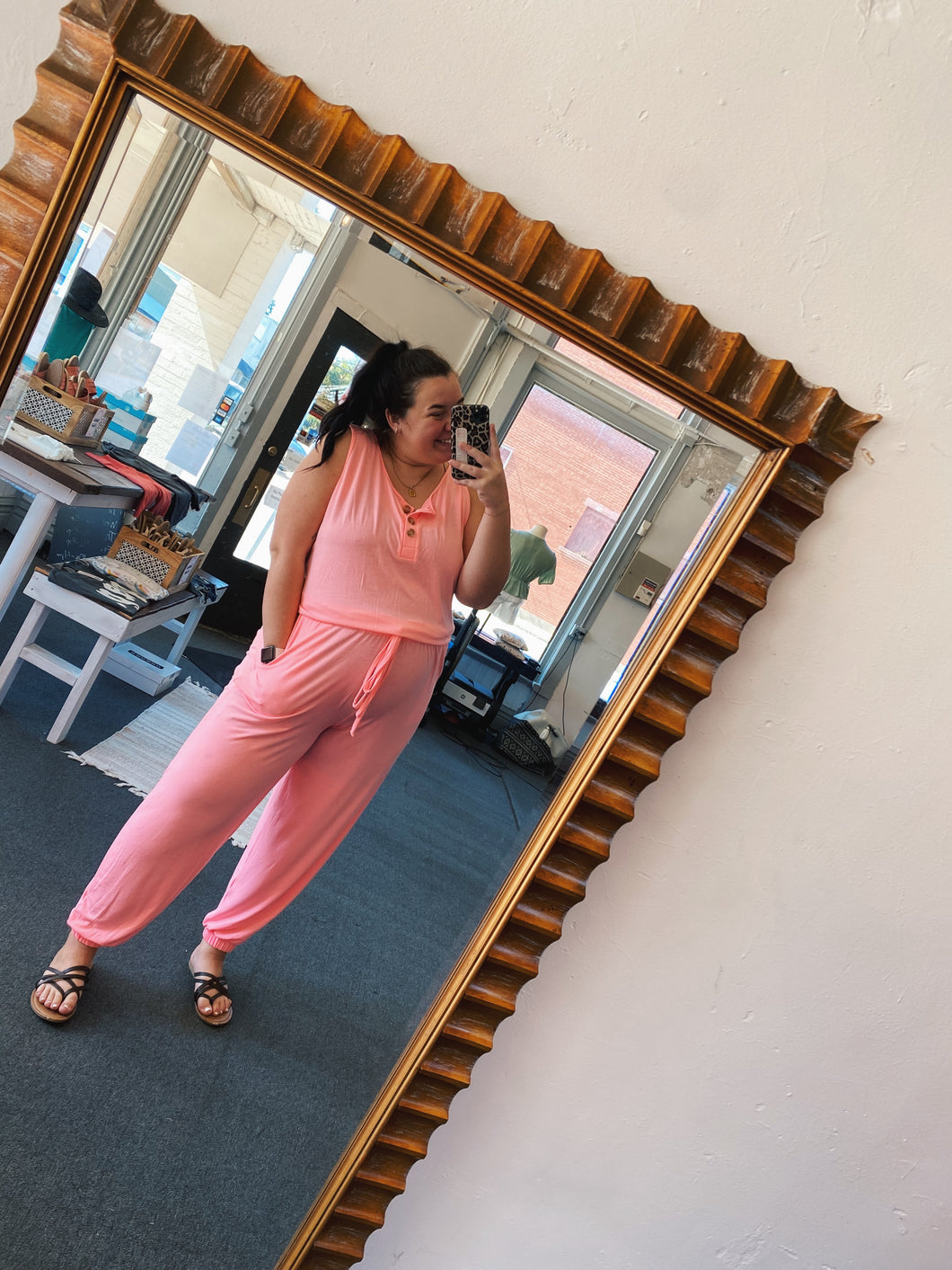 Bright Pink Jumpsuit