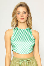 Load image into Gallery viewer, Checkered Cropped Tank
