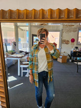Load image into Gallery viewer, Yellow Distressed Plaid Top
