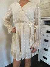 Load image into Gallery viewer, Cream Swiss Dot Dress
