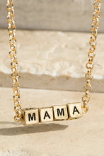 Load image into Gallery viewer, Gold Mama Block Necklace
