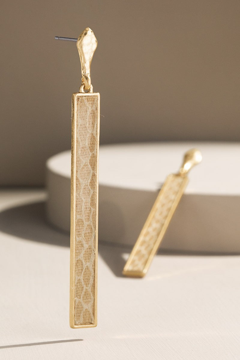 Gold Bar Earrings