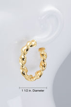 Load image into Gallery viewer, Gold Twisty Hoops
