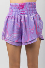 Load image into Gallery viewer, Lavender Print Activewear Shorts
