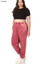 Load image into Gallery viewer, Curvy Acid Wash Joggers
