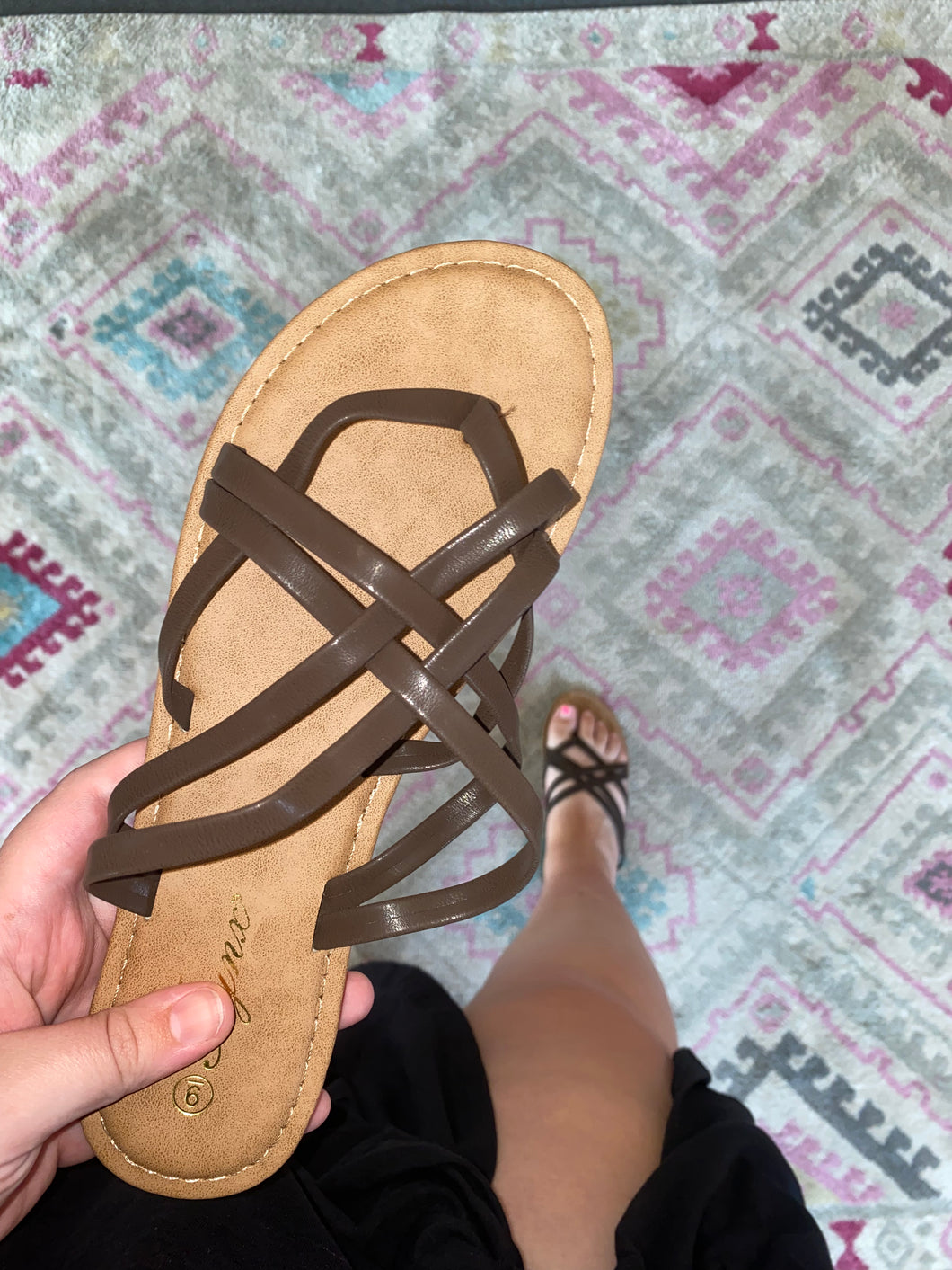 Brown Strappy Sandals