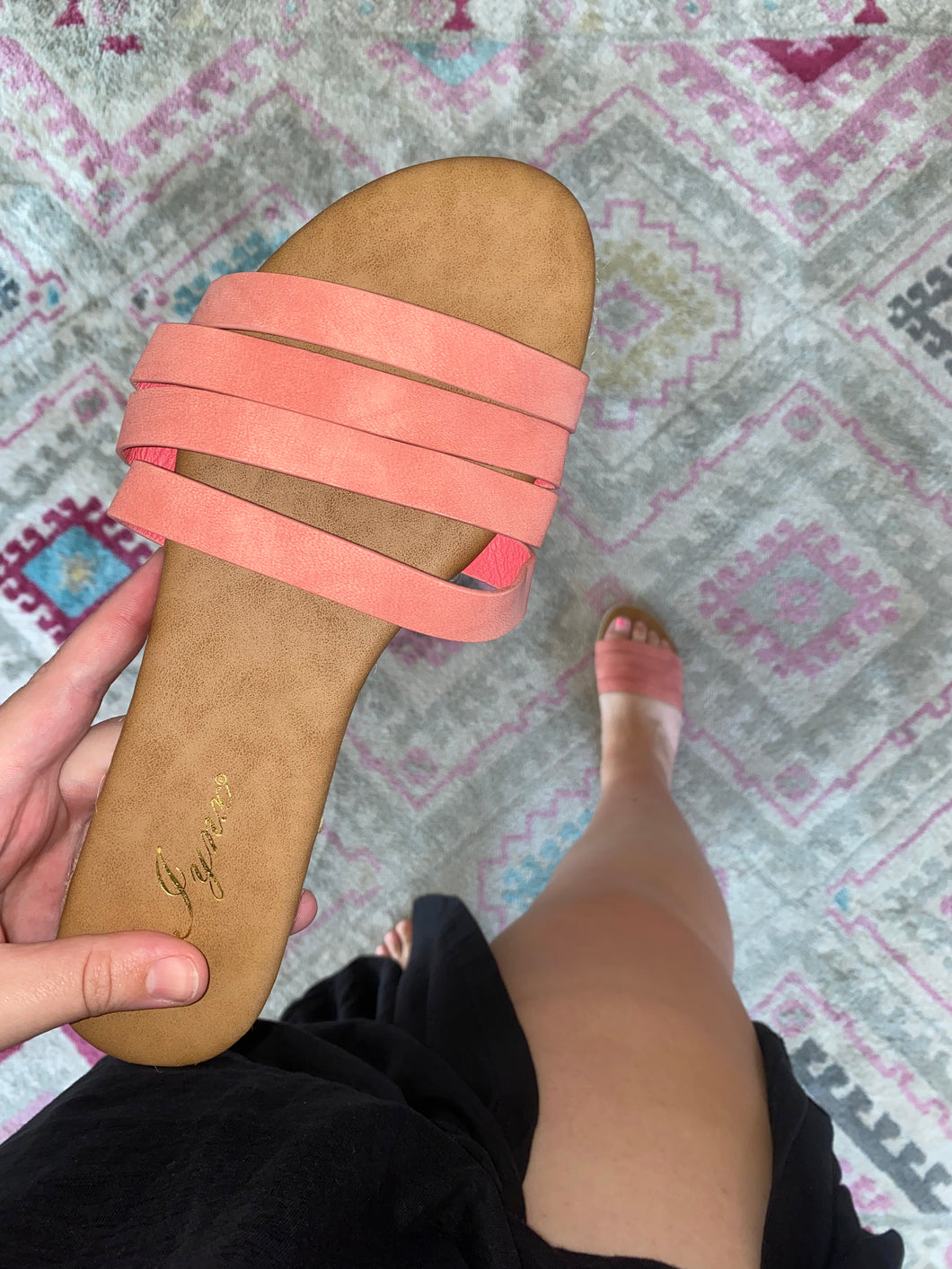 Pink Strappy Sandals